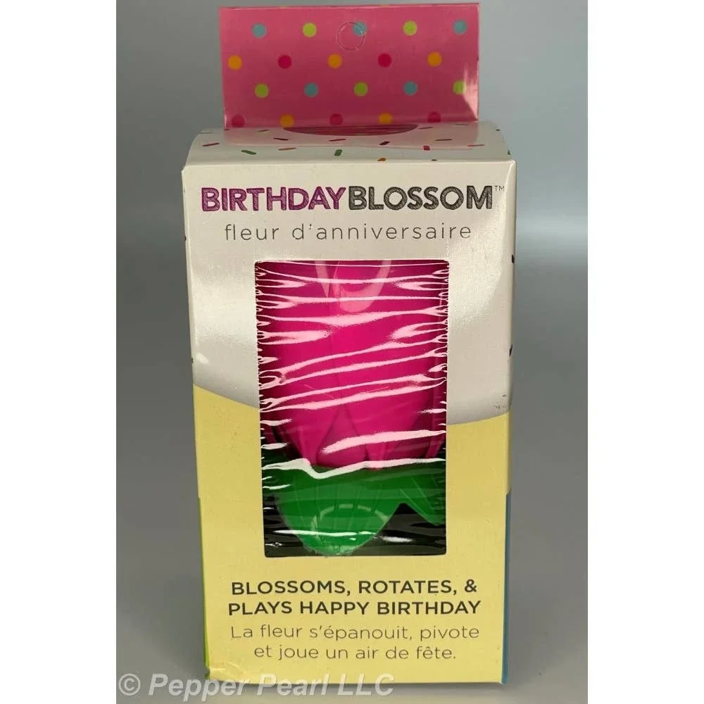 Lotus Birthday Cake Blossom 8 Candles Rotates Petals Open Plays Song 4 Pieces